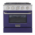 30 Pro-Style Natural Gas Dual Fuel Range with 4 Burners in Blue T2807