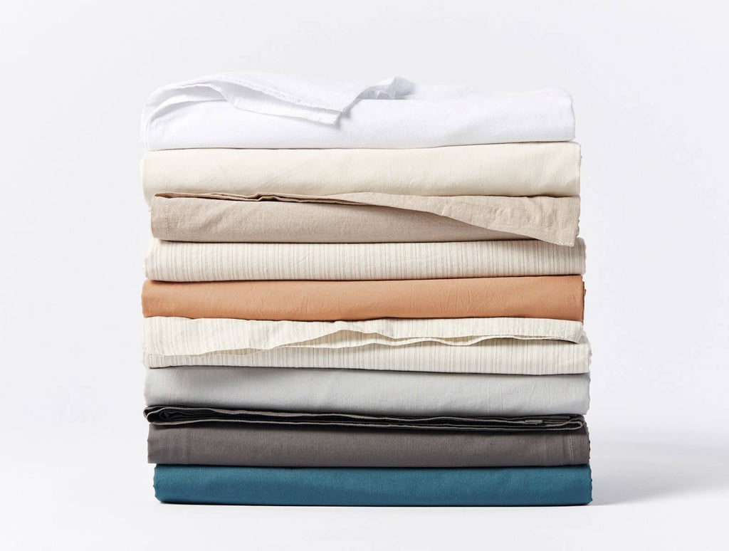 Organic Crinkled Percale Fitted Sheet King Pewter A367632