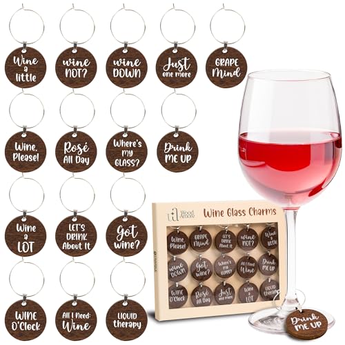 15 Pcs Christmas Wine Glass Charms U540450