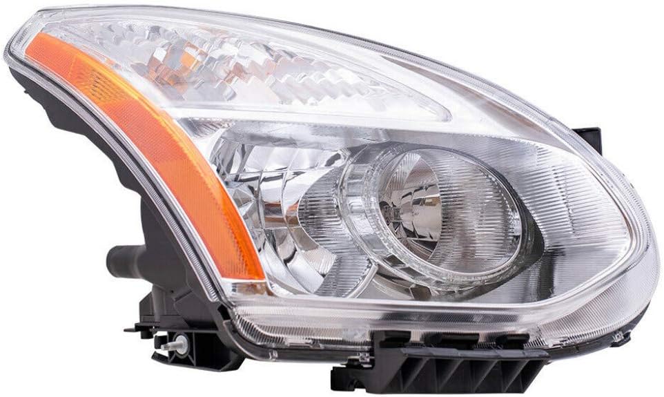 Passenger Side Halogen Headlight Assembly for Nissan Rogue 2009 2010 C8035