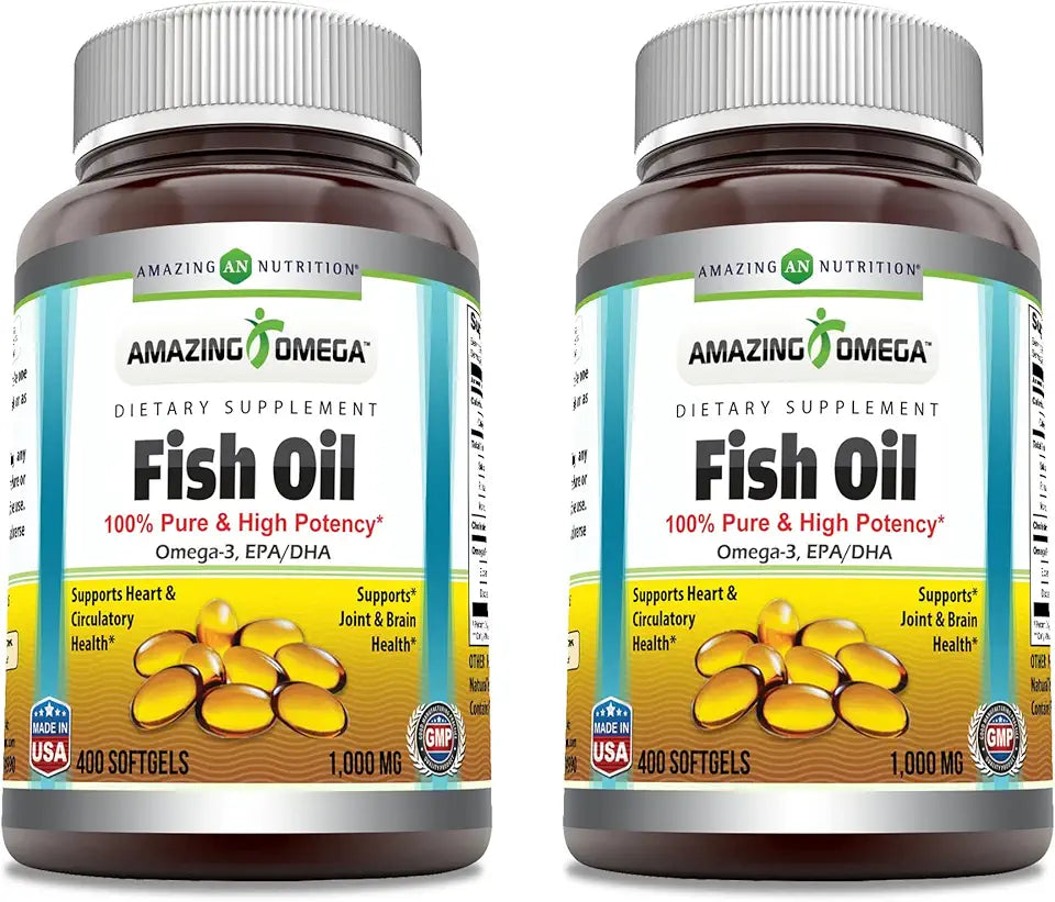 Fish Oil 1000 mg Softgels 400 Count 2 Pack V5883