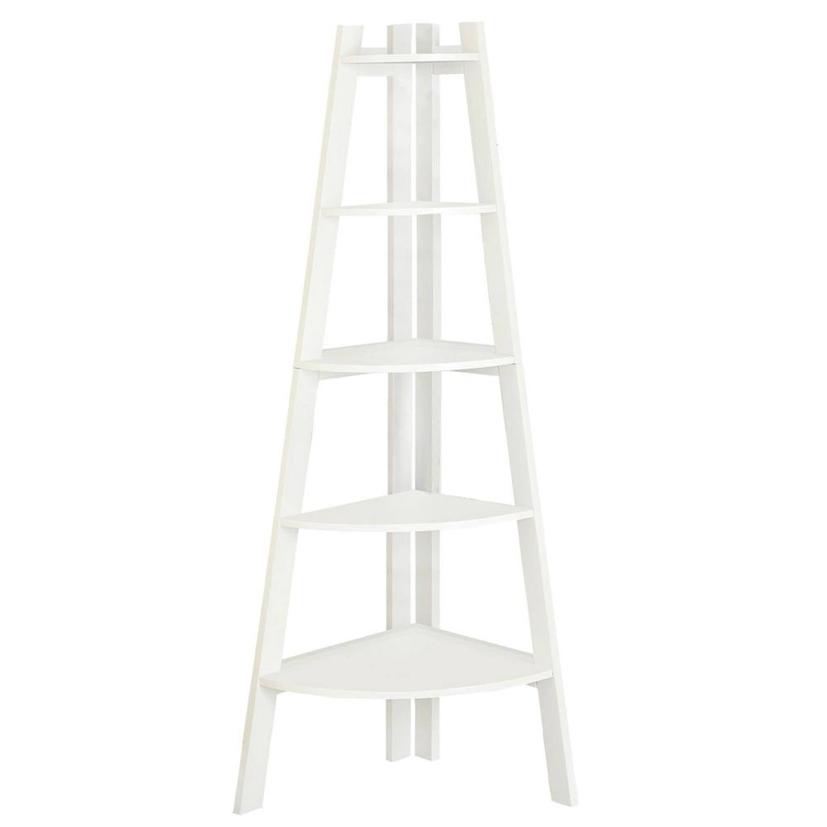 White Corner Ladder Shelf A168
