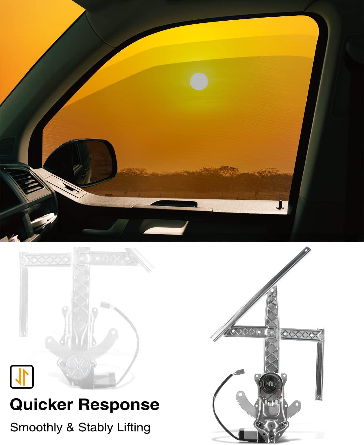 Power Window Regulator with Motor Front Driver Side Pack of 2 A899