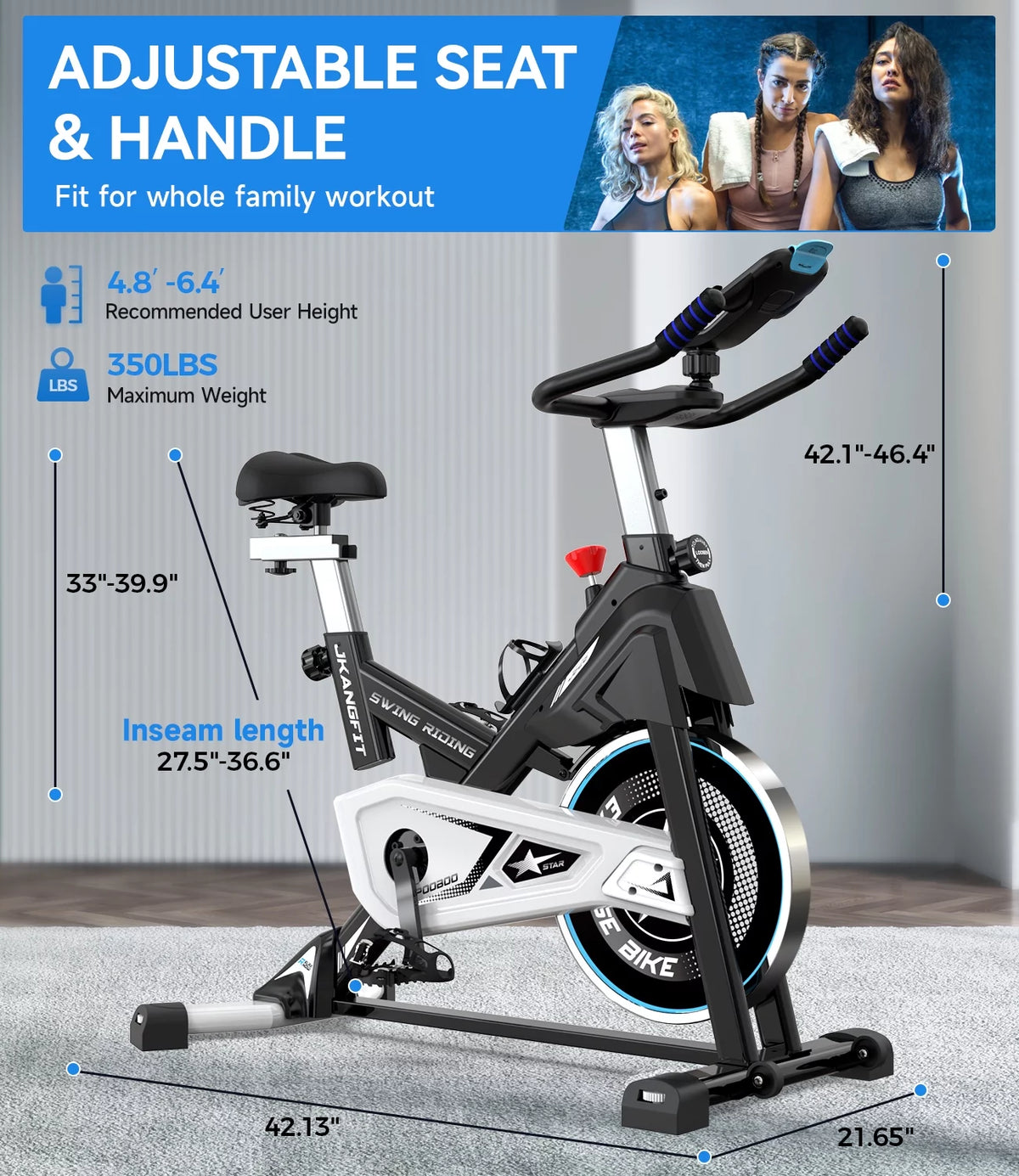 Magnetic Exercise Bike Indoor Stationary Bike S960552