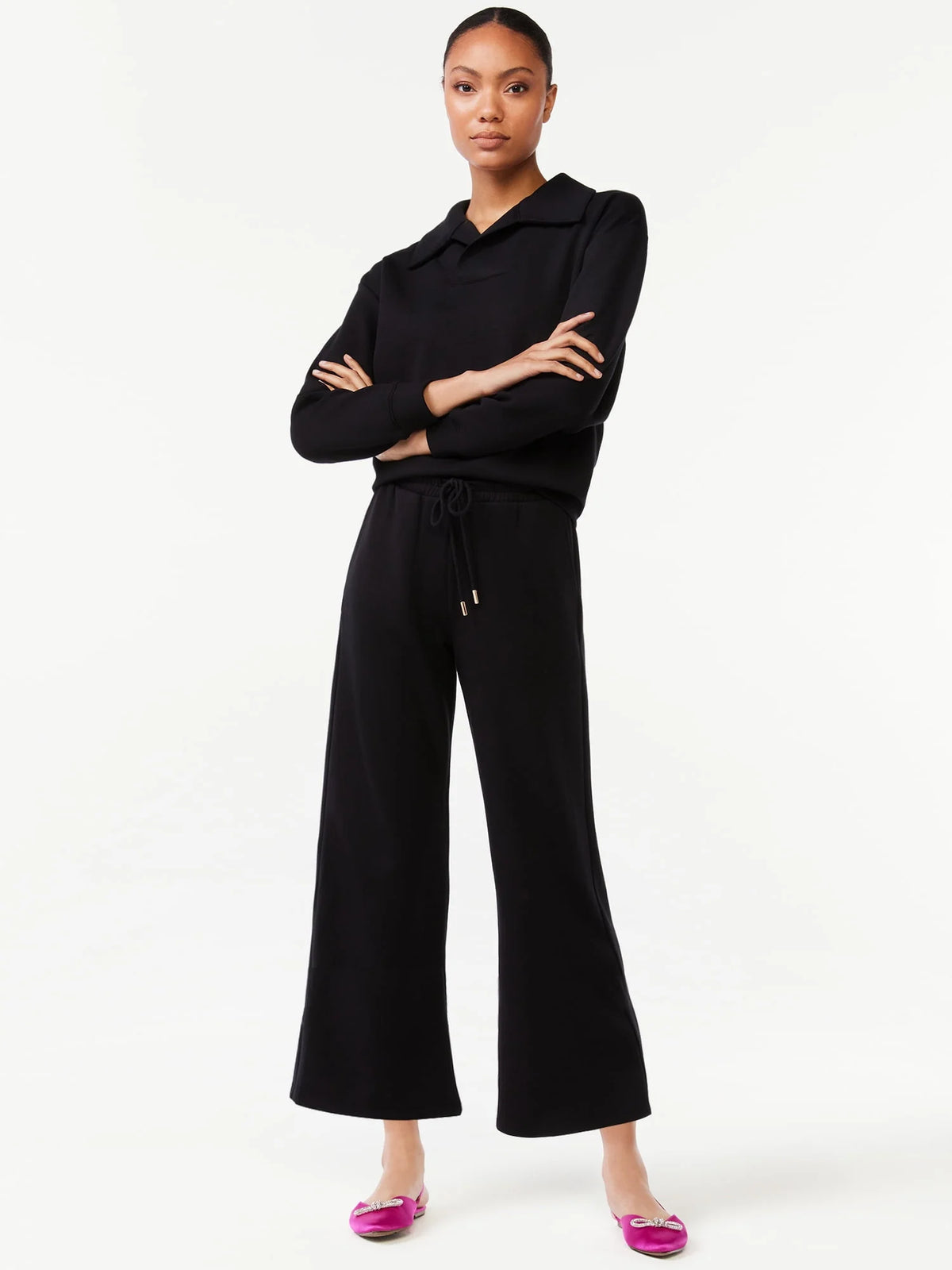 Women's Cropped Scuba Lounge Pants Q799549