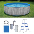 12-ft Round 36-in Deep Steel Wall Above Ground Swimming Pool I7679