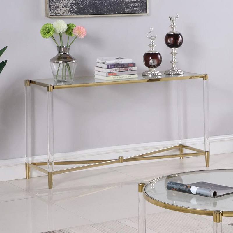 Rectangular Glass Top Sofa Table B243