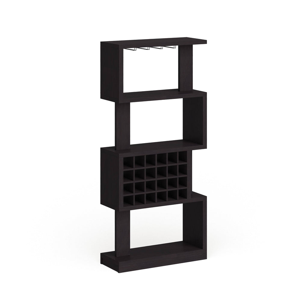 4-Tier Bar Cabinet Cappuccino Brown I932