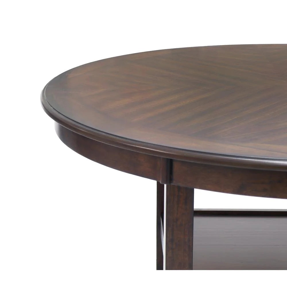 5-Piece Transitional Wood Counter Set in Cherry Z73435