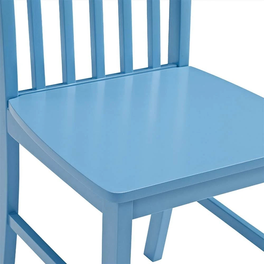 5-Piece White Powder Blue Dining Set C519