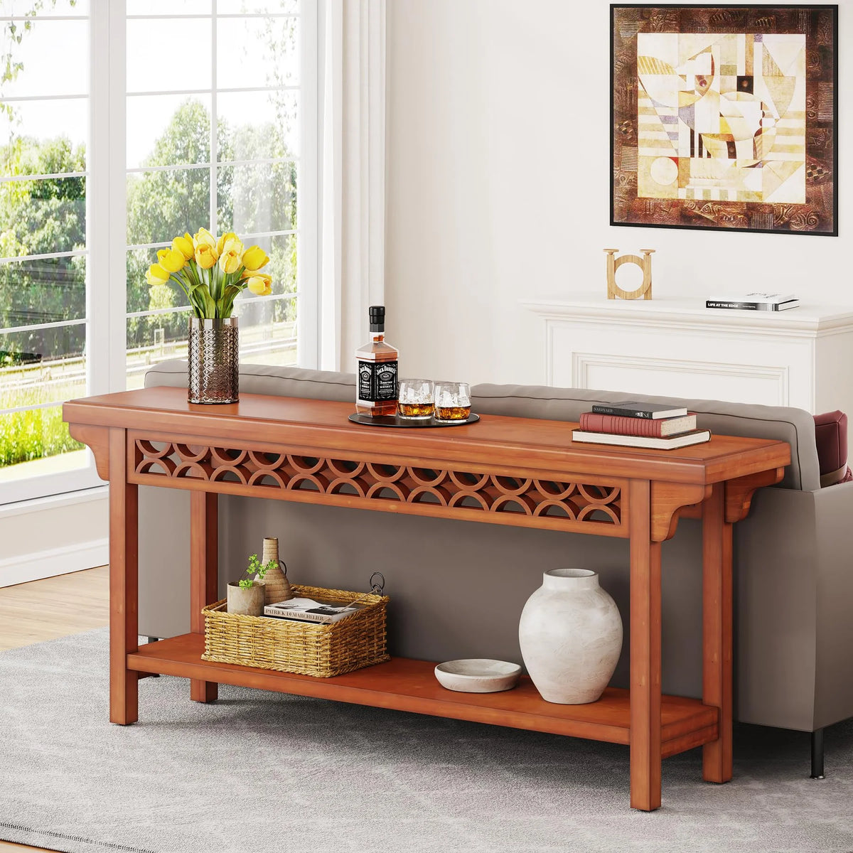 70.8 inch Solid Wood Console Table U780454