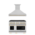 48 In. Gas Range and Range Hood in Stainless Steel C32829