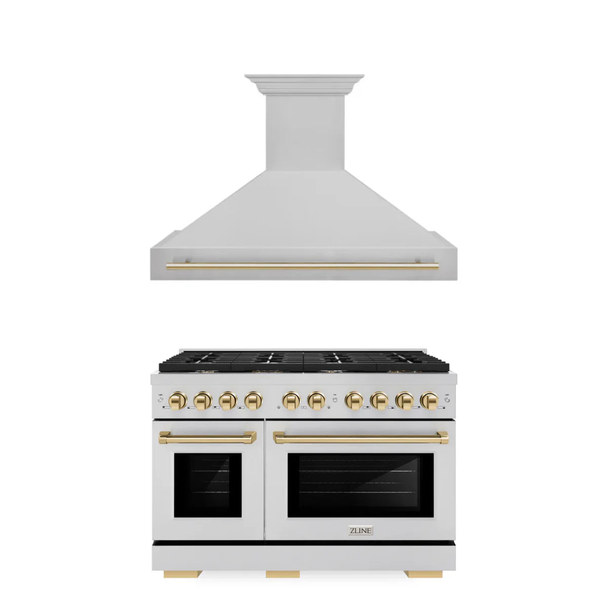 48 In. Gas Range and Range Hood in Stainless Steel C32829