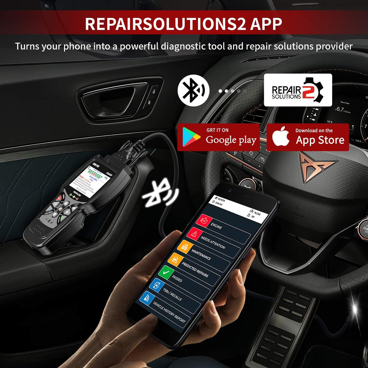 OBD2 Scanner Code Reader with Battery Reset Oil Light Reset I9132