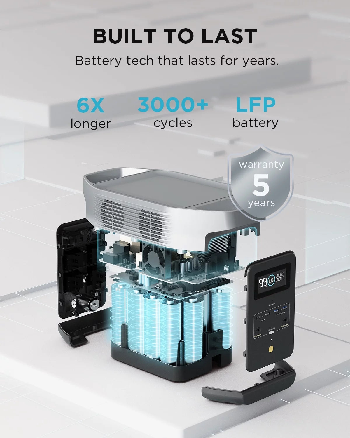 Portable Power Station with Smart Extra Battery A869590