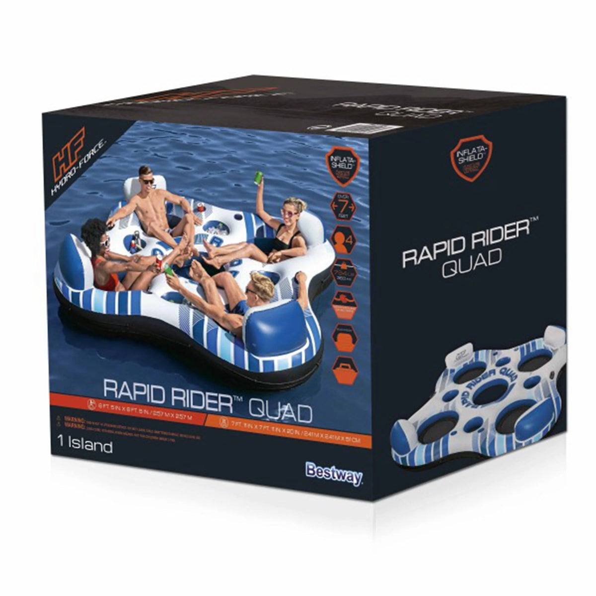 Orange 4 Person Inflatable River Tube B868299