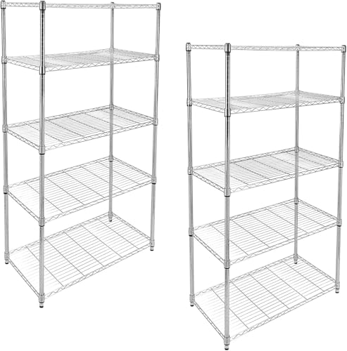 Heavy Duty 5-Shelf Storage Shelving Unit, 1250lbs Loading Capacity, Black D6828