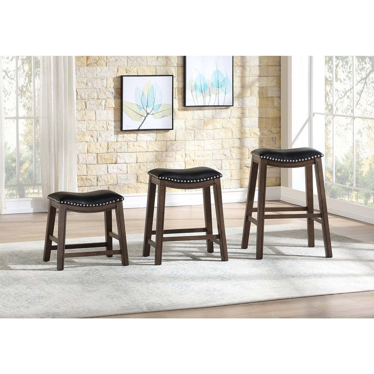 Black Counter Height Stool O3720