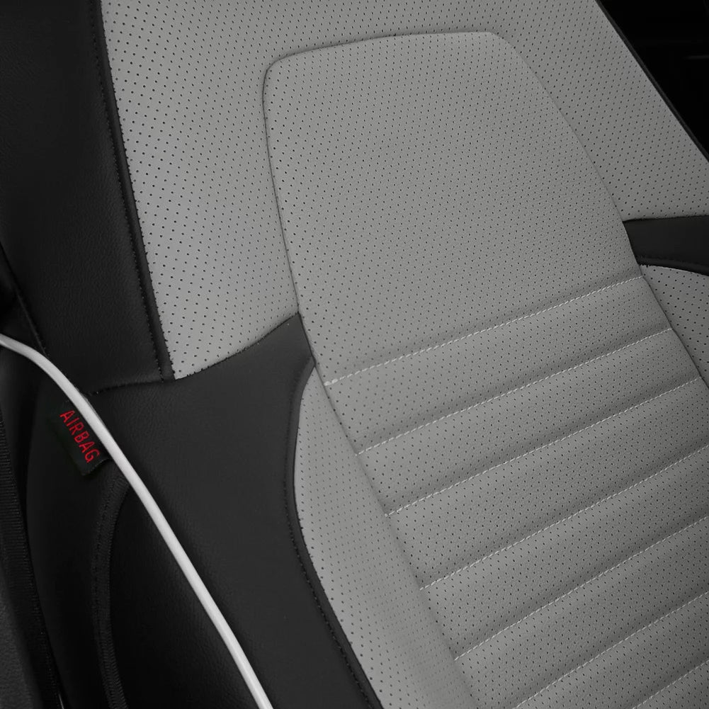 Custom Fit Leather Seat Covers Black/Gray A475353