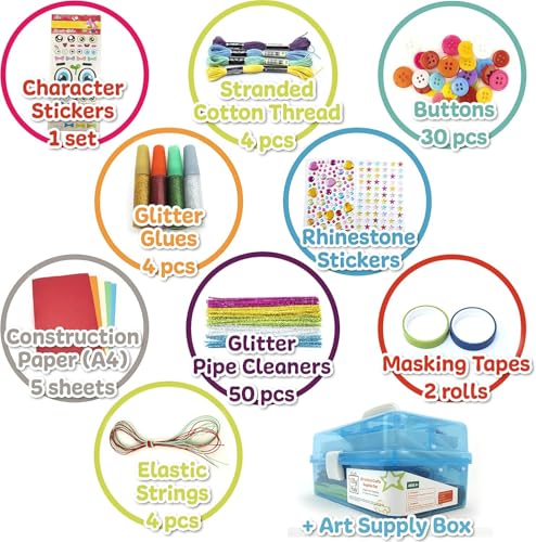 Kids Craft Kit in a Plastic Craft Box Organizer D42953