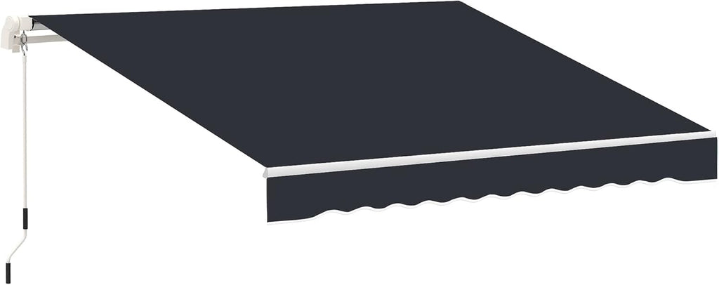 Black Manual Retractable Patio Awning D2767