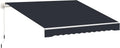 Black Manual Retractable Patio Awning D2767