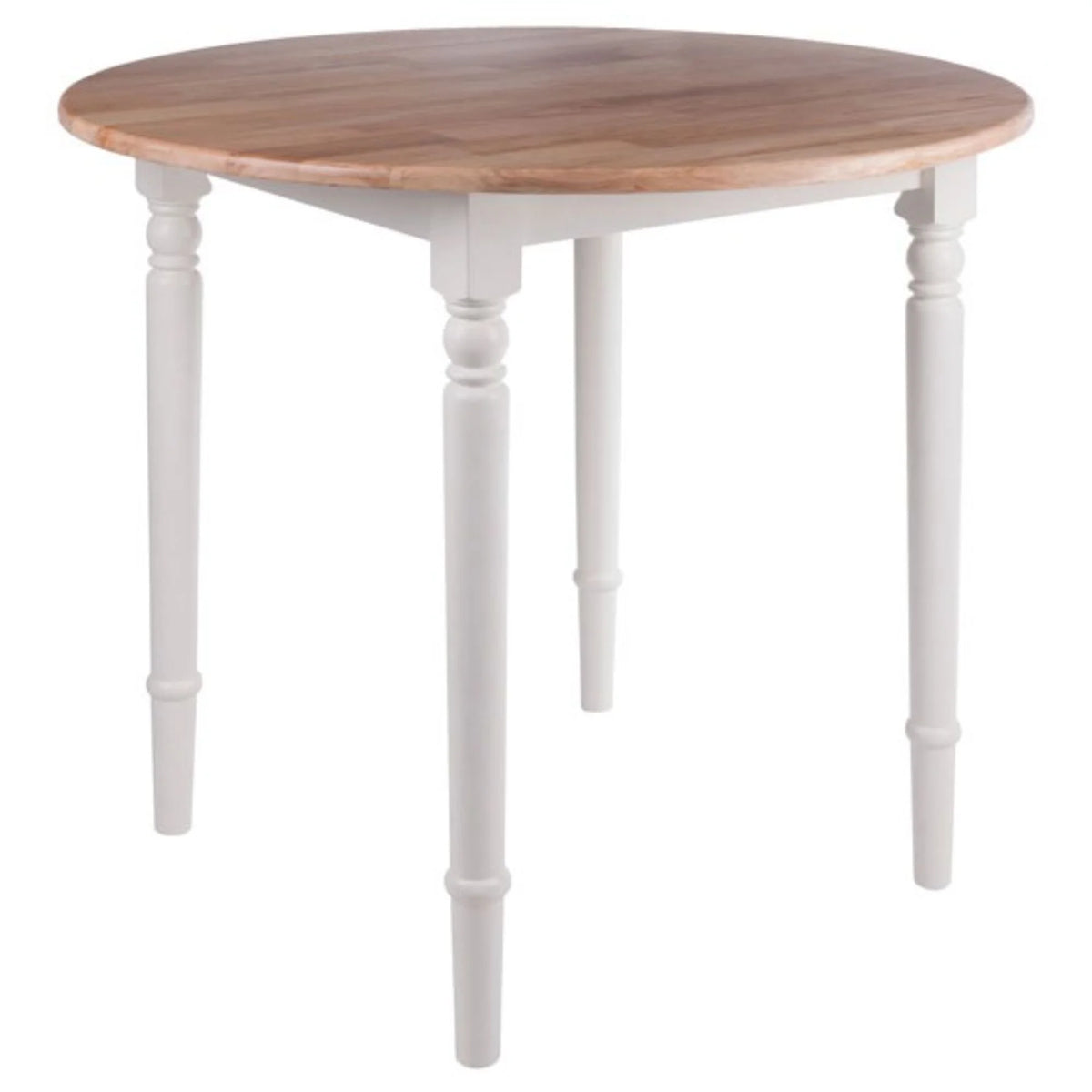 Drop Leaf Dining Table with Chairs Set of 5 Beige and White N889