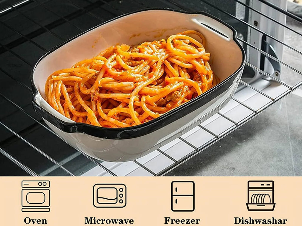 Ceramic Baking Dish Set of 4 with Carry Handles P4021