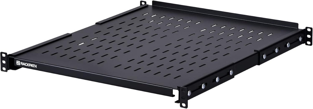 1U Adjustable Server Rack Shelf, 21.65 – 30.8 Inches, 242lbs Capacity, Pack of 2 Y4124