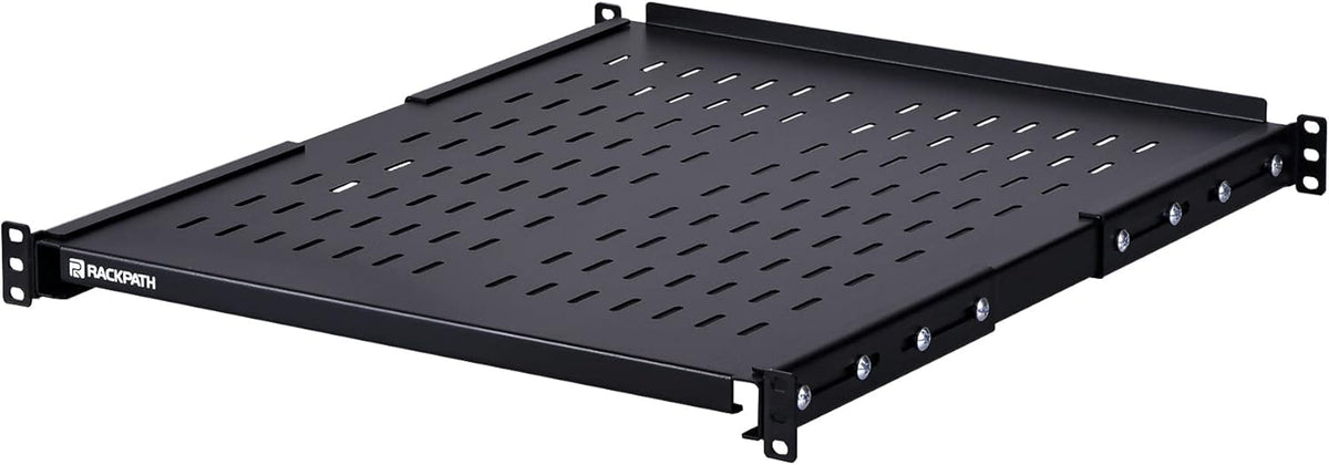1U Adjustable Server Rack Shelf, 21.65 – 30.8 Inches, 242lbs Capacity, Pack of 2 Y4124