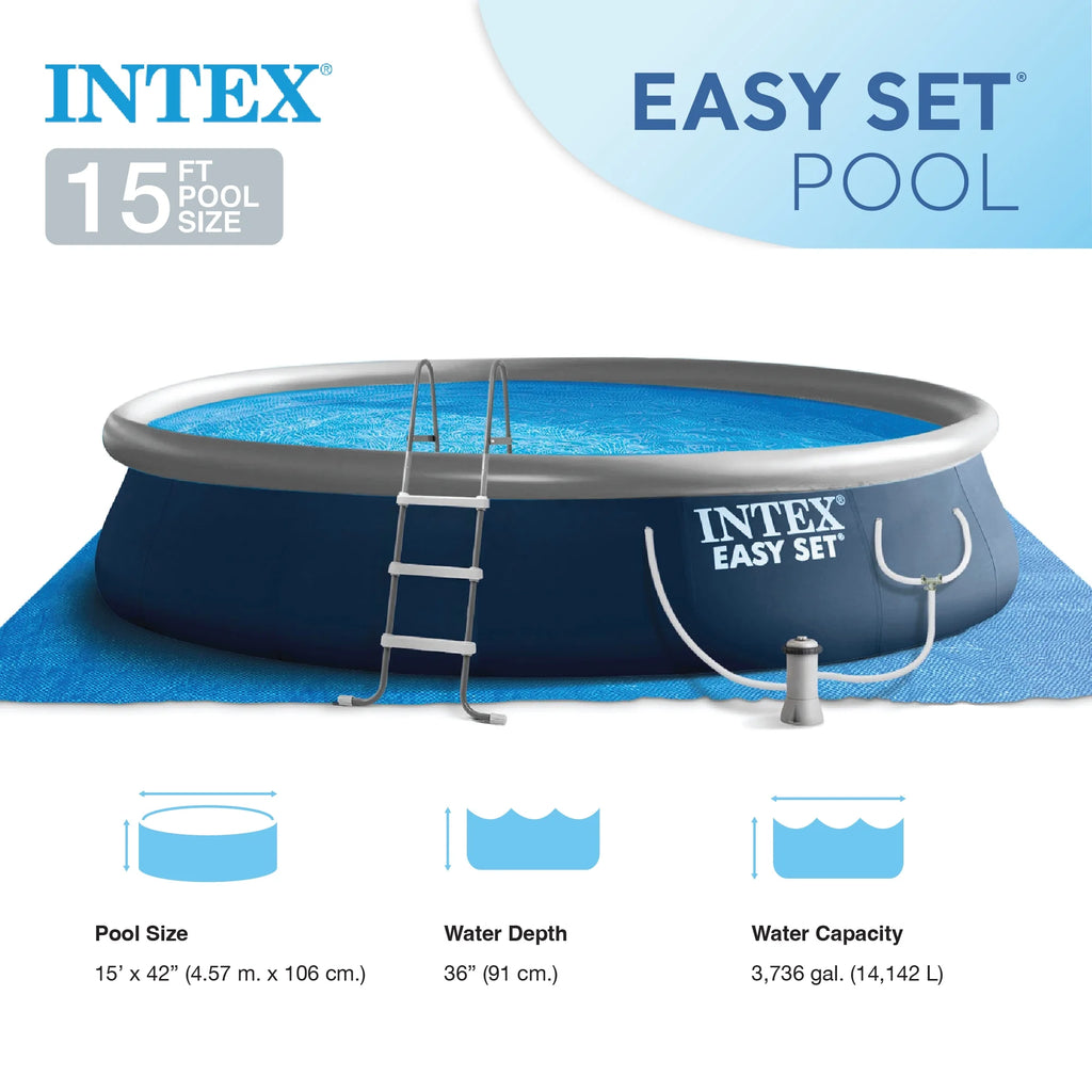 15' x 42 Inflatable Above Ground Swimming Pool Set O8774