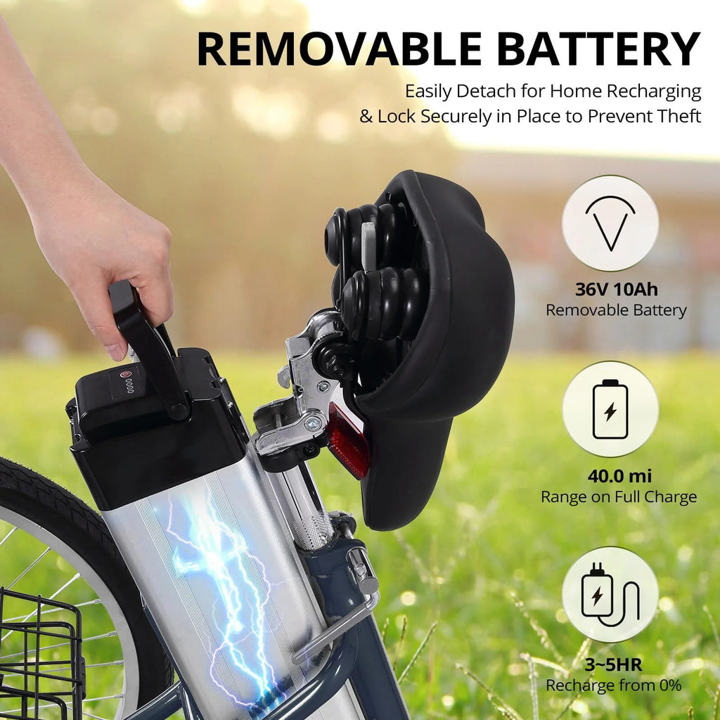 250W 36V 7 Speeds Folding Electric Tricycle B67977