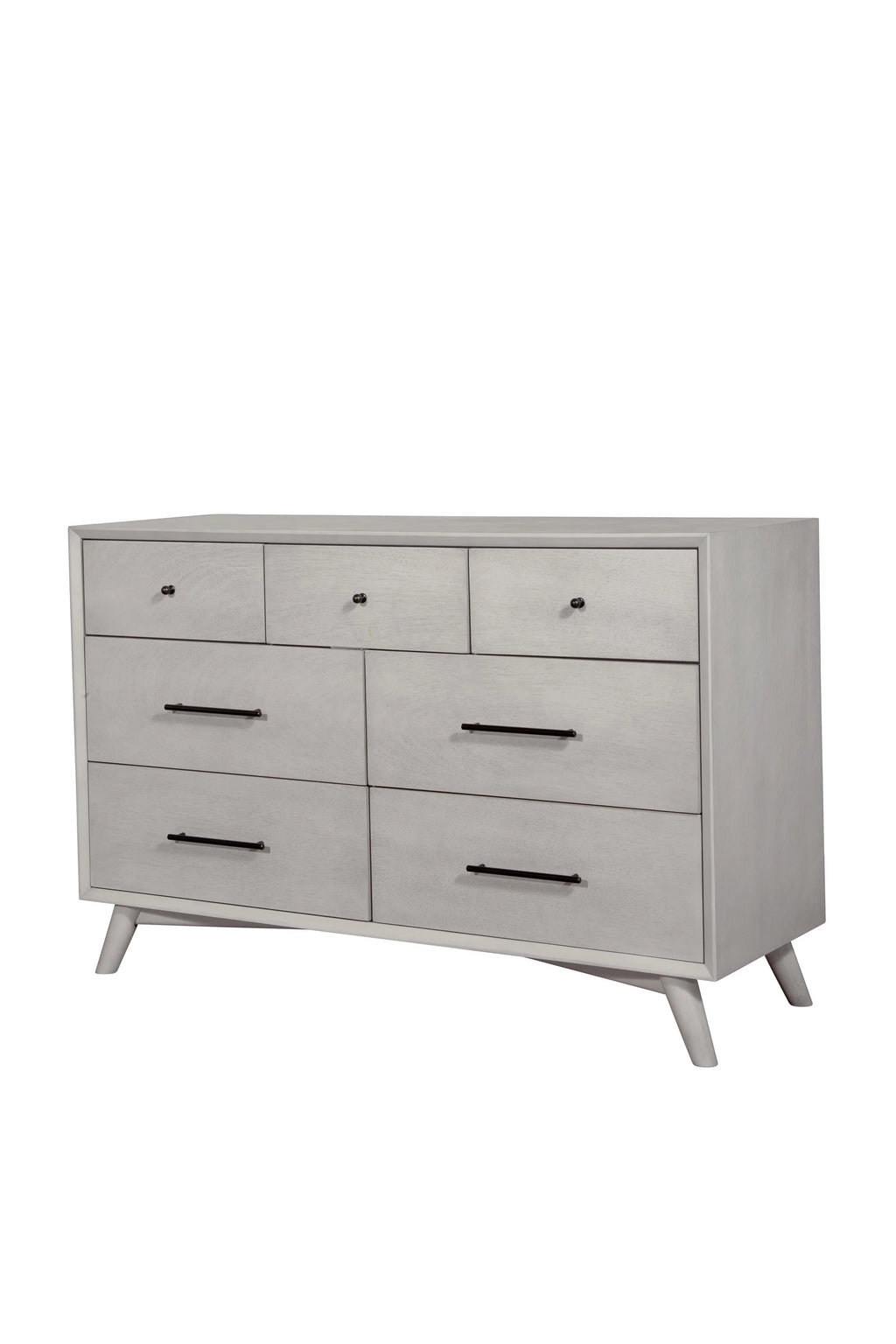Gray Solid Wood Seven Drawer Double Dresser G436952