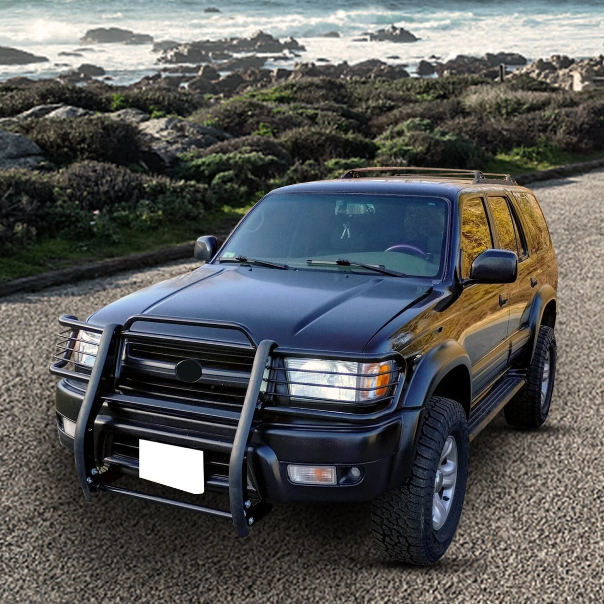 Black Steel Front Bumper Protector Brush Guard S84925