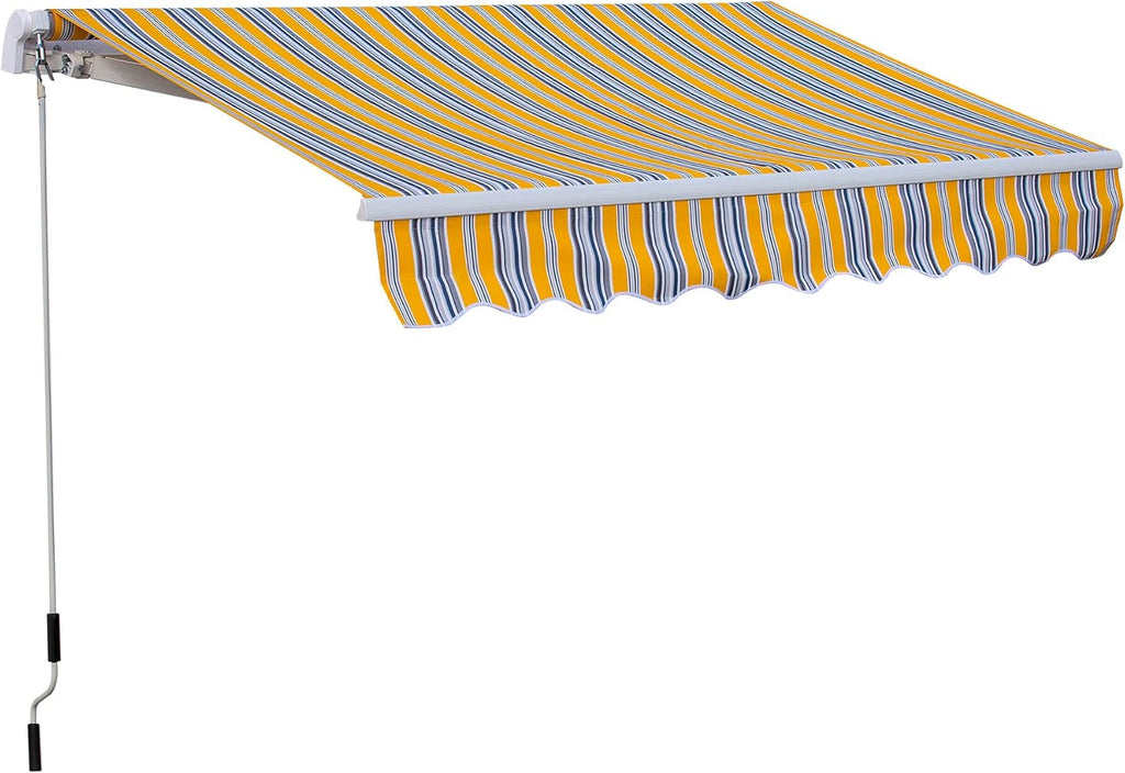 Black Manual Retractable Patio Awning D2767