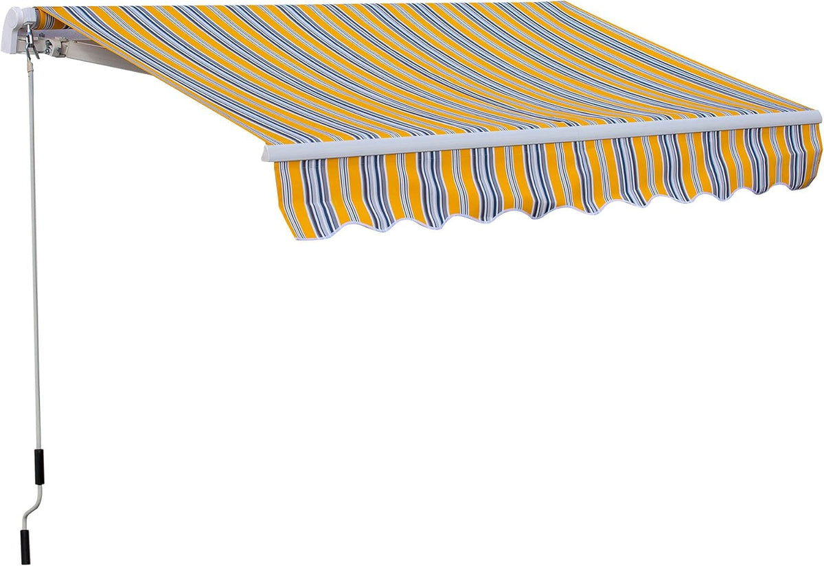 Black Manual Retractable Patio Awning D2767