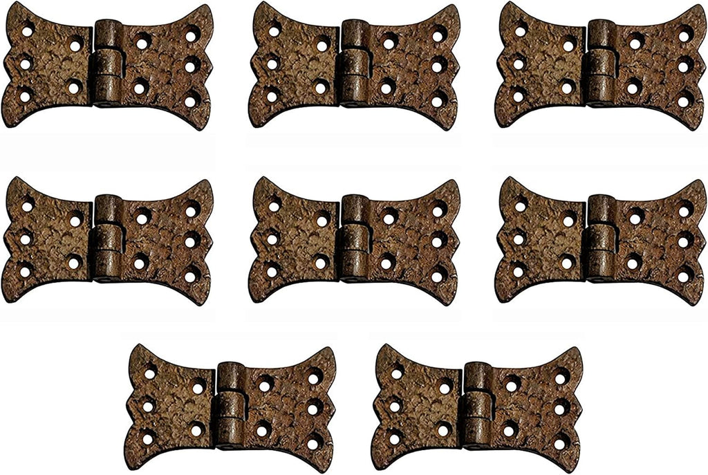 Antique Cast Iron Cabinet Butterfly Hinges (2 Pack, Green Patina) W5887