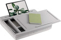 Calming Gray Storage Lap Desk with Sliding Lid U774119