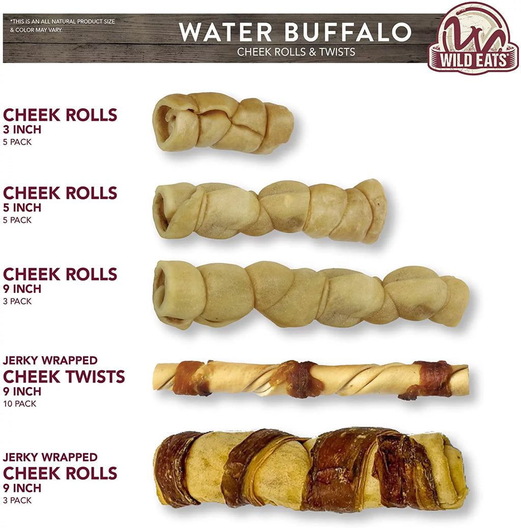 Water Buffalo Jerky Dog Chews 10 Pack Y216