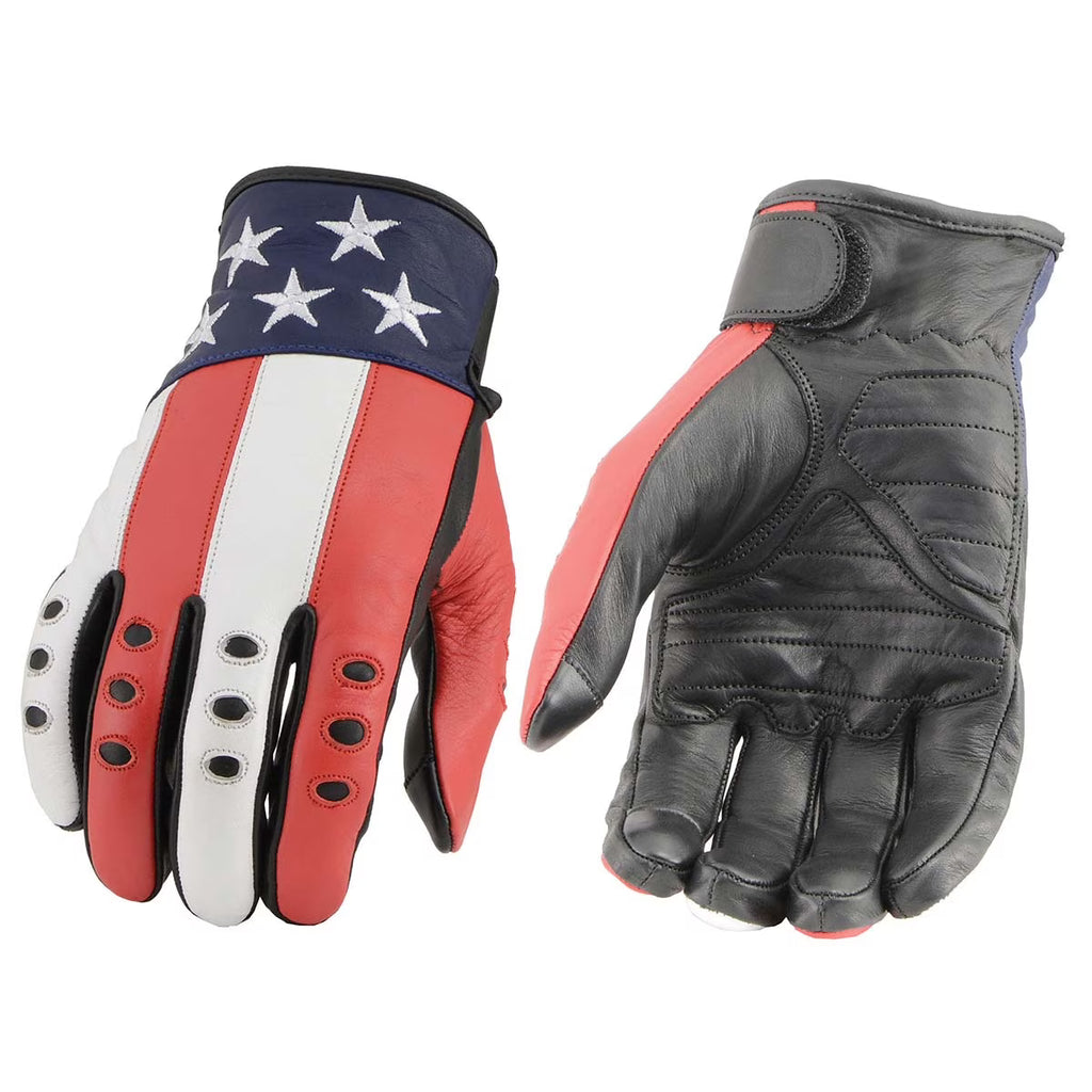 Black Leather Motorcycle Gloves L974431