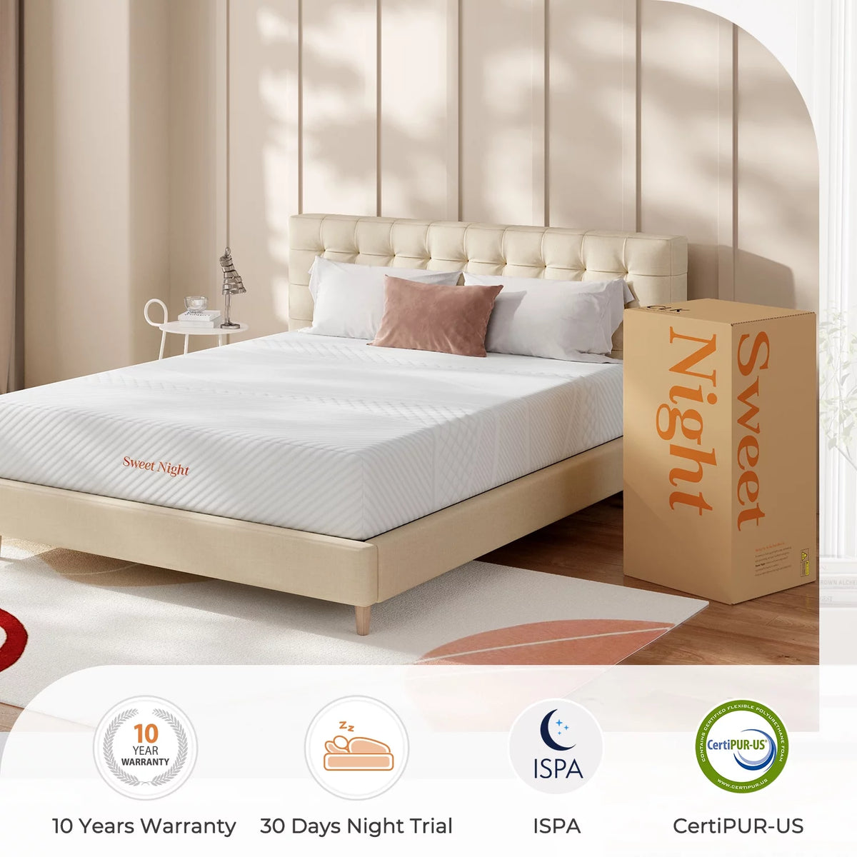 8'' Gel Memory Foam Queen Size Mattress V48301