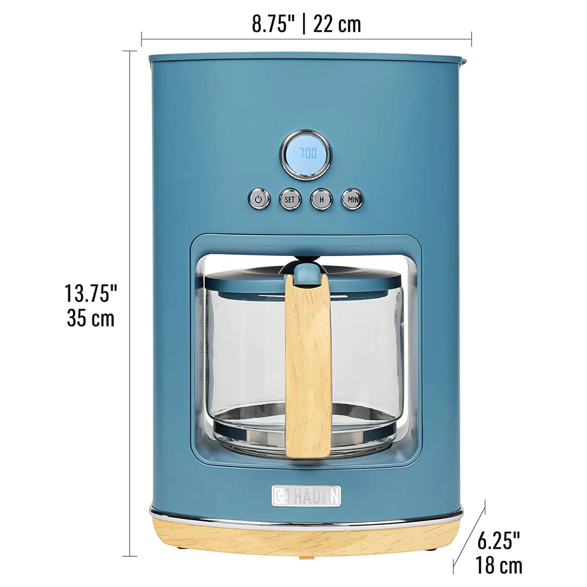 Stone Blue 10 Cup Coffee Maker with LCD Display D609