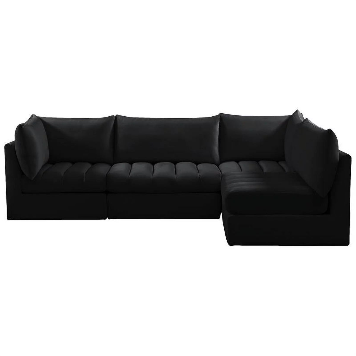 Black Velvet Modular Sectional T728461