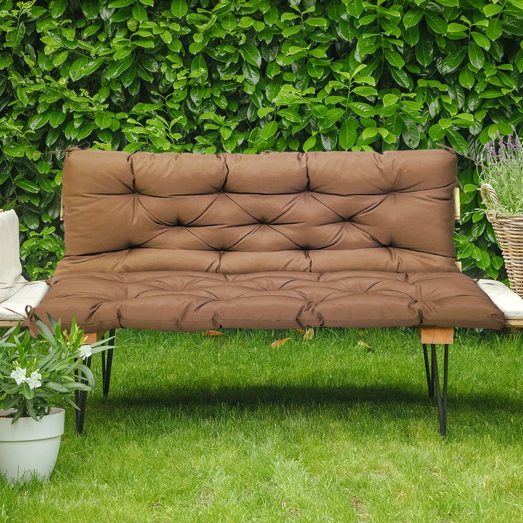 Waterproof Sun-Resistant Outdoor Bench Cushion with 8 Nonslip Ties G38882