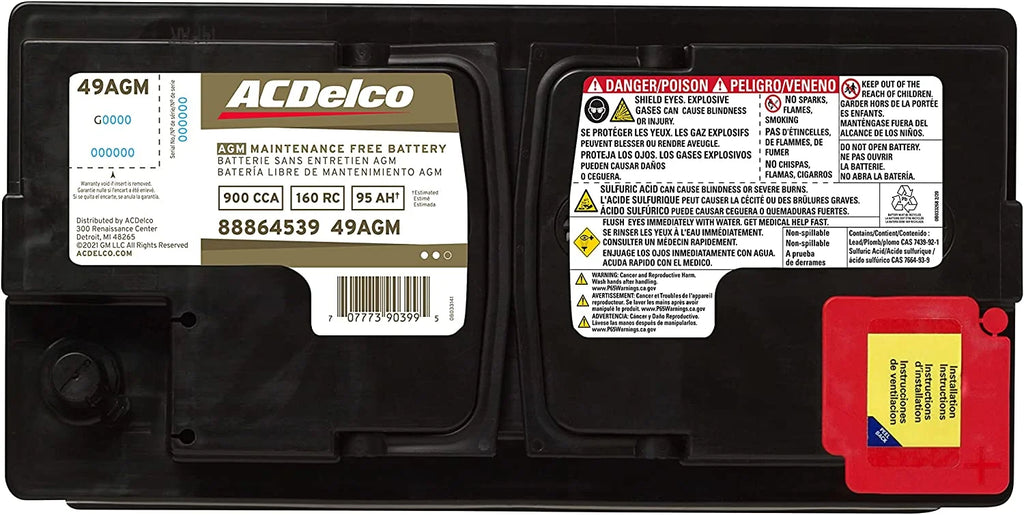 AGM Automotive Battery 12 Volts Z4322