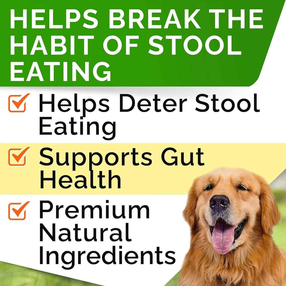 Coprophagia Deterrent Chew Supplement for Dogs I513