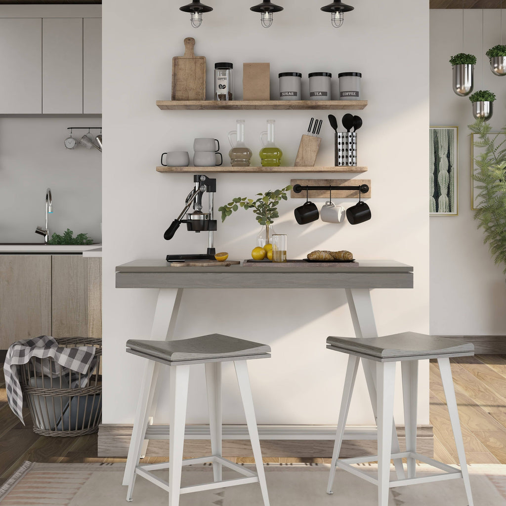 3-Piece Counter Height Table Set Dark Oak F280260
