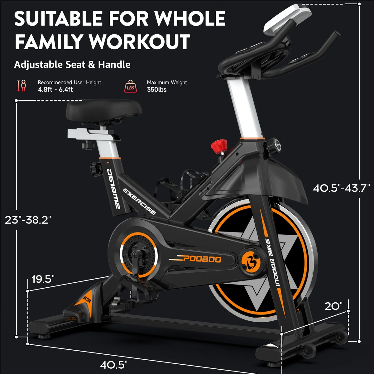 Indoor Cycling Bike with Silent Magnetic Resistance X5851