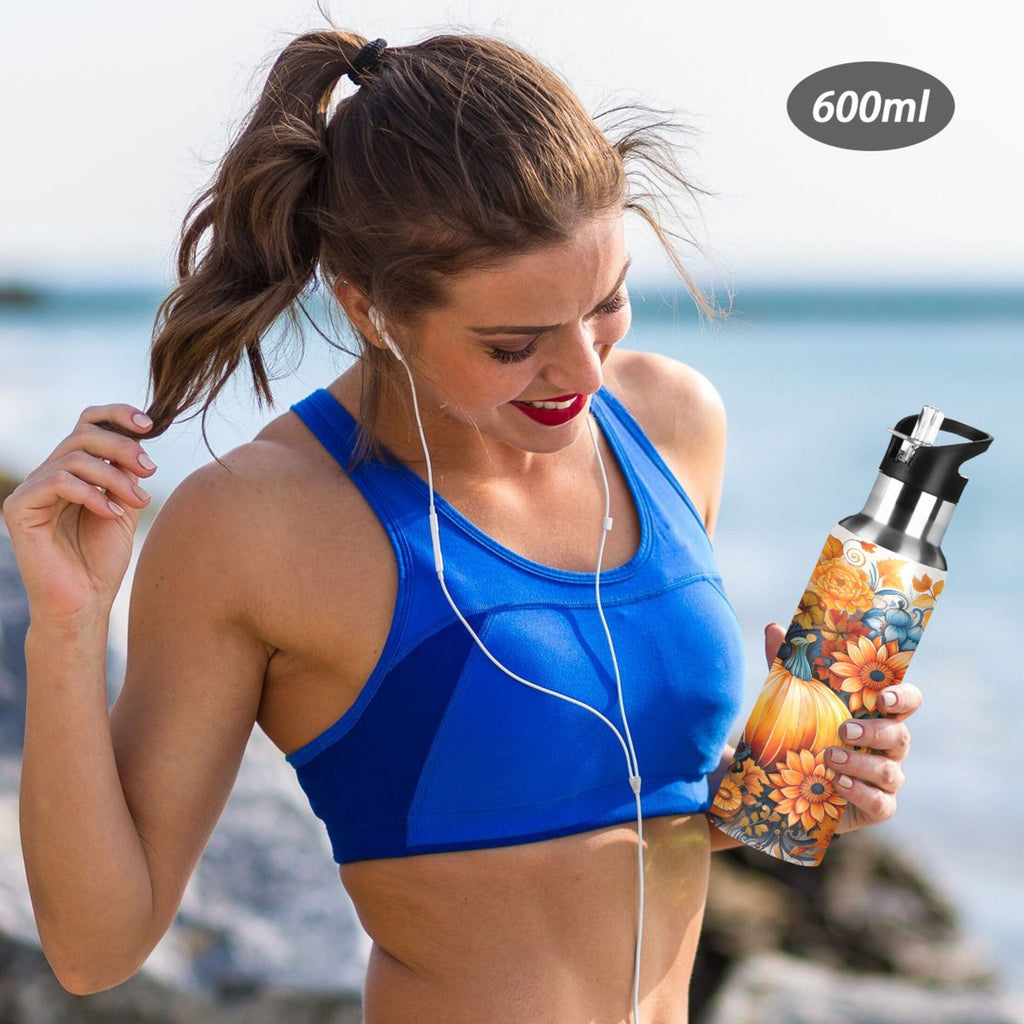 Stainless Steel Insulated Water Bottle with Straw Lid F84055