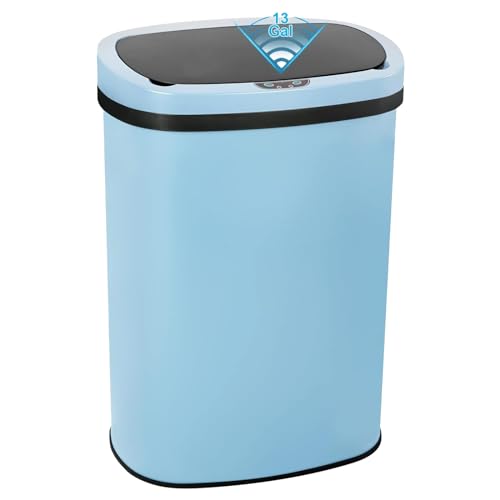 13 Gallon Touch Free Stainless Steel Trash Can W888